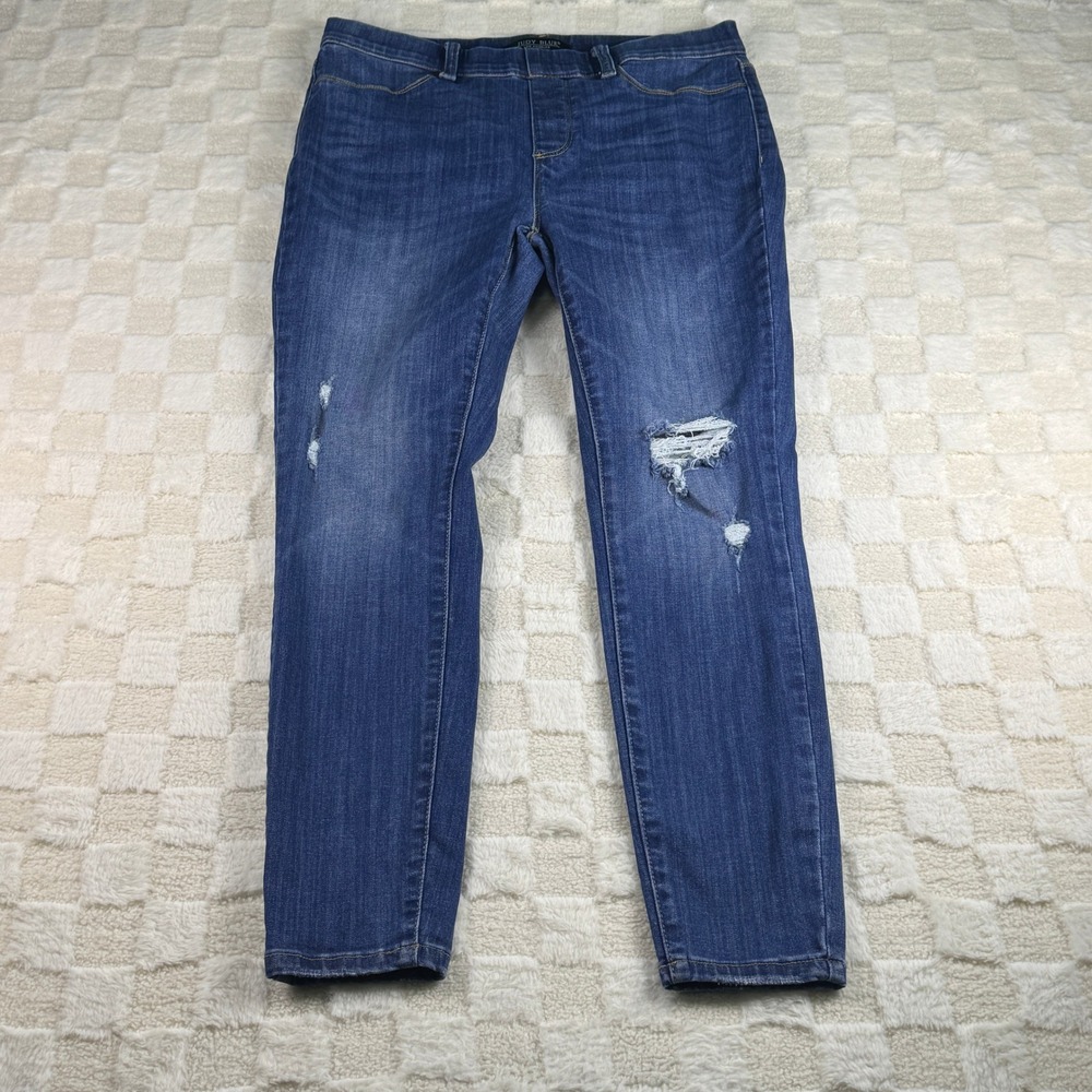 Judy Blue Jeans Women's Blue Distressed Skinny Jeans Size 13/31‎